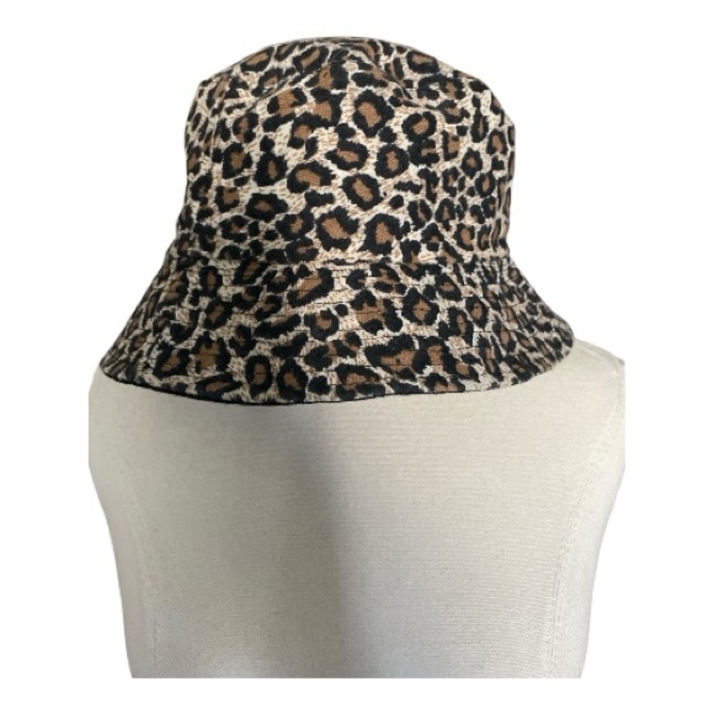 Reversible Leopard Print Bucket Hat One Size